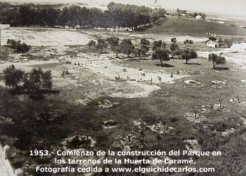 En la vieja Huerta de Caramé se construyó el primer Parque de la Isla. Fotografía cedida por el Museo Histórico Municipal de San Fernando.