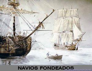 Navíos Fondeados. Fotografía aportada por As de Guía.