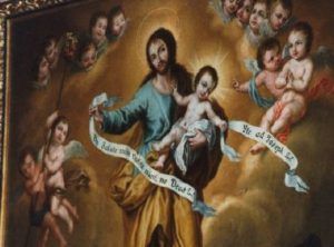 Lienzo del voto a San José Pintado por Fco. Xajier Riedmayer está considerado un retrato de las personas de la época.